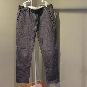 J.Crew Bowery Slim Fit Cotton Dress Pants Men's Trousers, Size 32x34, Gray
